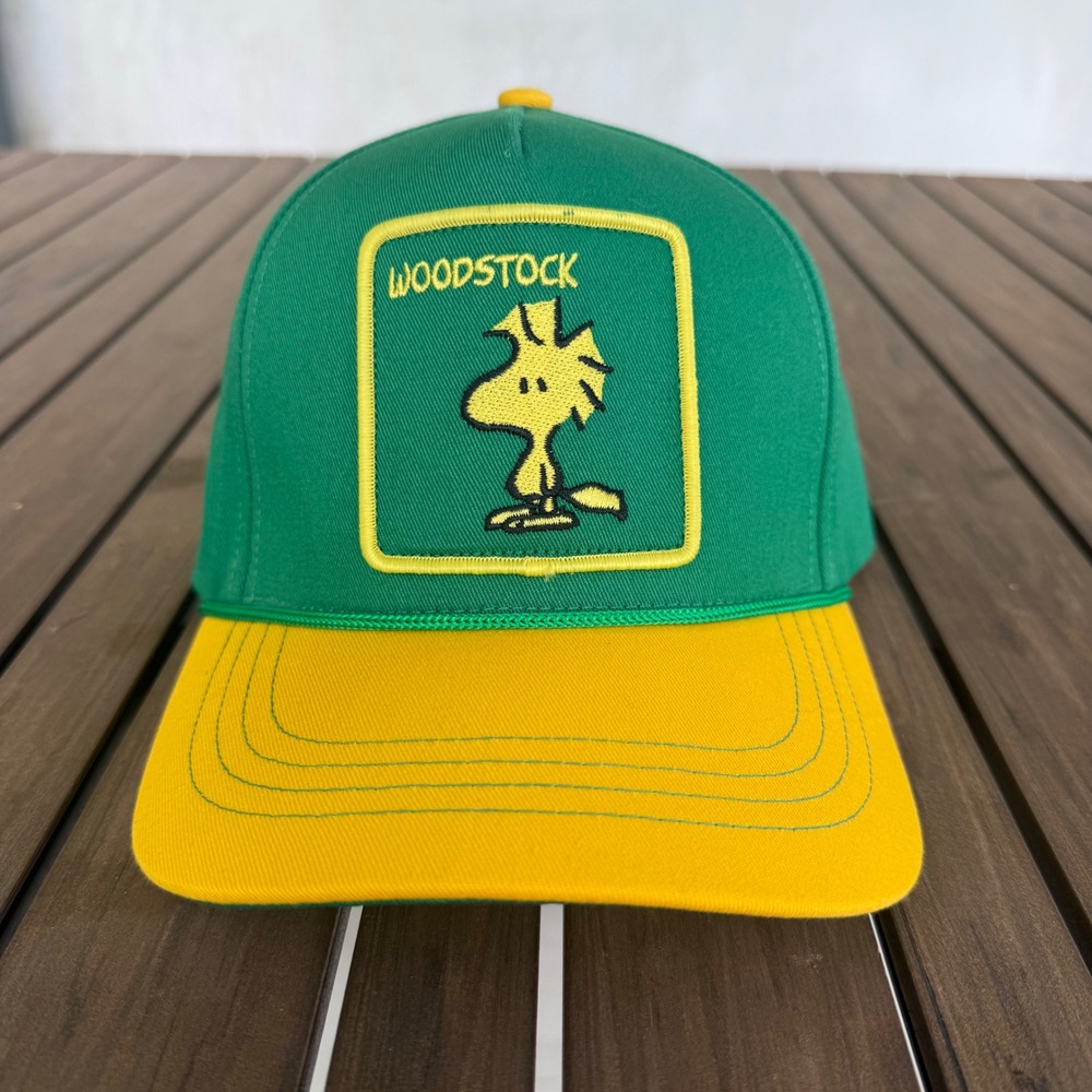 Peter‎ Grimm Peanuts Woodstock Baseball Cap Green Yellow Snapback Hat